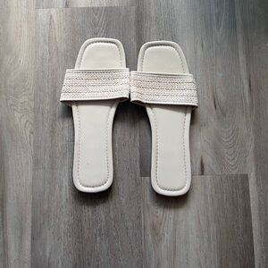 Twill Tan Sandals